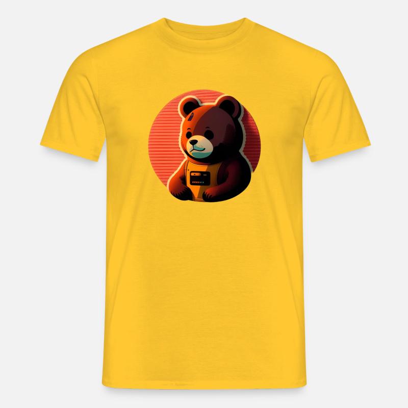 Bären Cartoon - Männer T-Shirt - Gelb