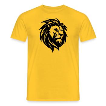 Lion - T-shirt homme - jaune - Devant - AI Model Male 178 dark (178cm)