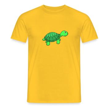 Bild Schildkroete bunt - Männer T-Shirt - Gelb - Vorne - AI Model Male 178 dark (178cm)