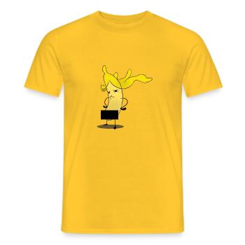 Banana / Banana - Naked and proud - Men's T-Shirt - yellow - Front - AI Model Male 178 dark (178cm)