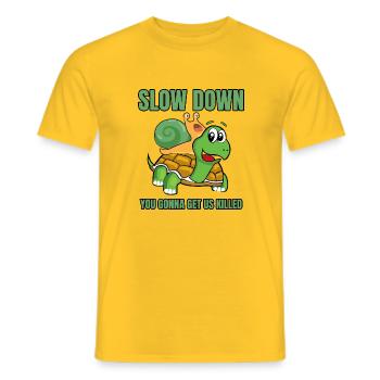 Tortue de mer testudinata animal - T-shirt homme - jaune - Devant - AI Model Male 178 dark (178cm)