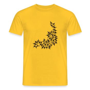 Long chemin 2 - T-shirt homme - jaune - Devant - AI Model Male 178 dark (178cm)