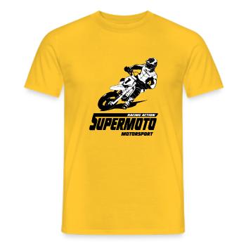 Supermoto - Supermotard - Men's T-Shirt - yellow - Front - AI Model Male 178 dark (178cm)