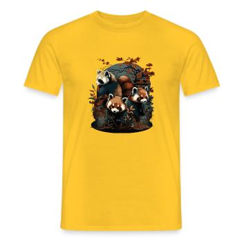 Red Panda 2 - Men's T-Shirt - yellow - Front - AI Model Male 178 dark (178cm)