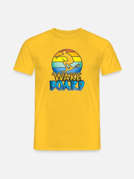 Wakeboard - Männer T-Shirt - Gelb