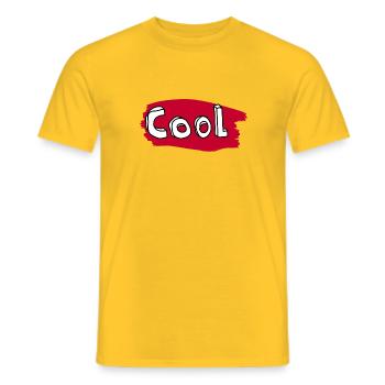cool - Männer T-Shirt - Gelb - Vorne - AI Model Male 178 dark (178cm)