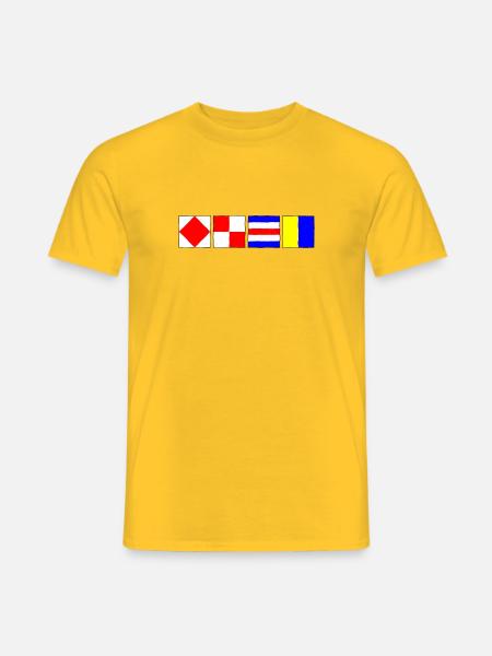 FoxtrottUniformCharlieKilo Plain - Männer T-Shirt - Gelb