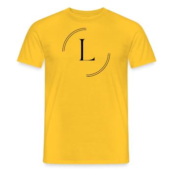 L - Männer T-Shirt - Gelb - Vorne - AI Model Male 178 dark (178cm)