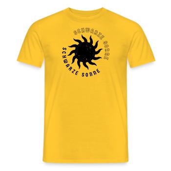 Schwarze Sonne - Männer T-Shirt - Gelb - Vorne - AI Model Male 178 dark (178cm)