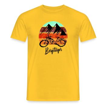 Zündapp Mountaineer MD 25 Moped Cult - Men's T-Shirt - yellow - Front - AI Model Male 178 dark (178cm)