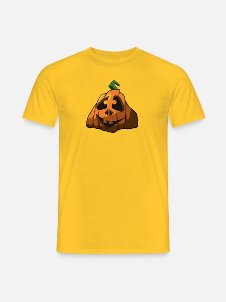 Pumpkin head cheerful - Men's T-Shirt - yellow