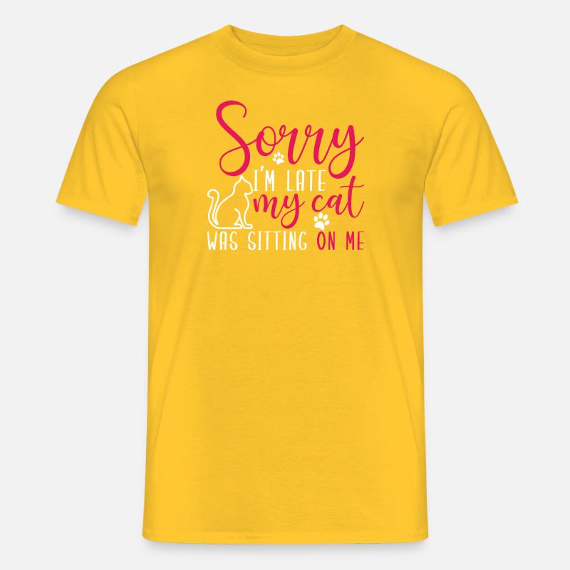 Sorry Katze - Männer T-Shirt - Gelb