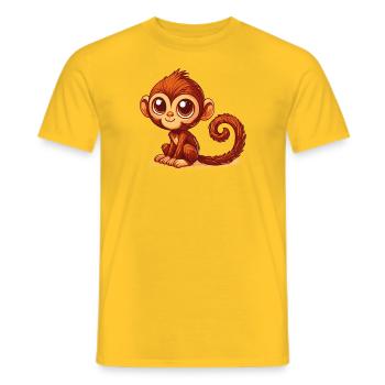 Singe - T-shirt homme - jaune - Devant - AI Model Male 178 dark (178cm)