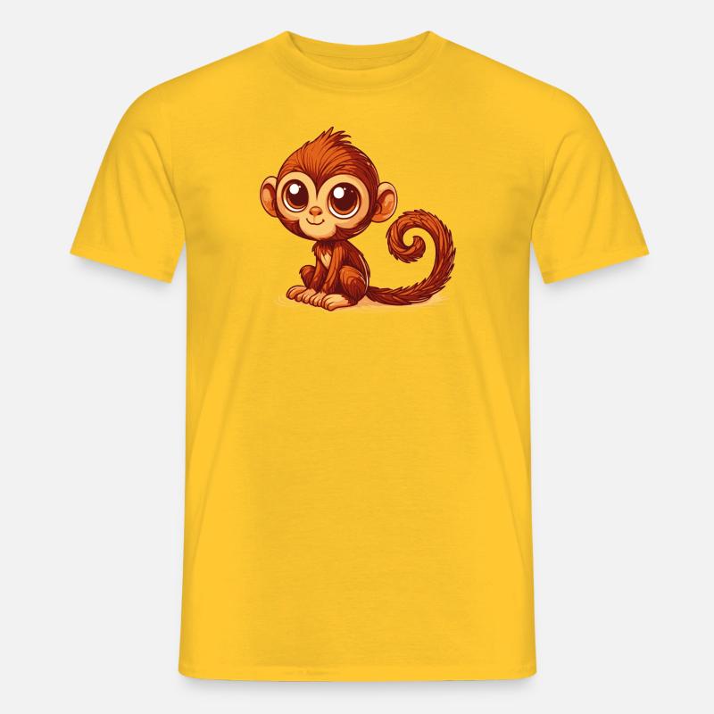 Affe - Männer T-Shirt - Gelb