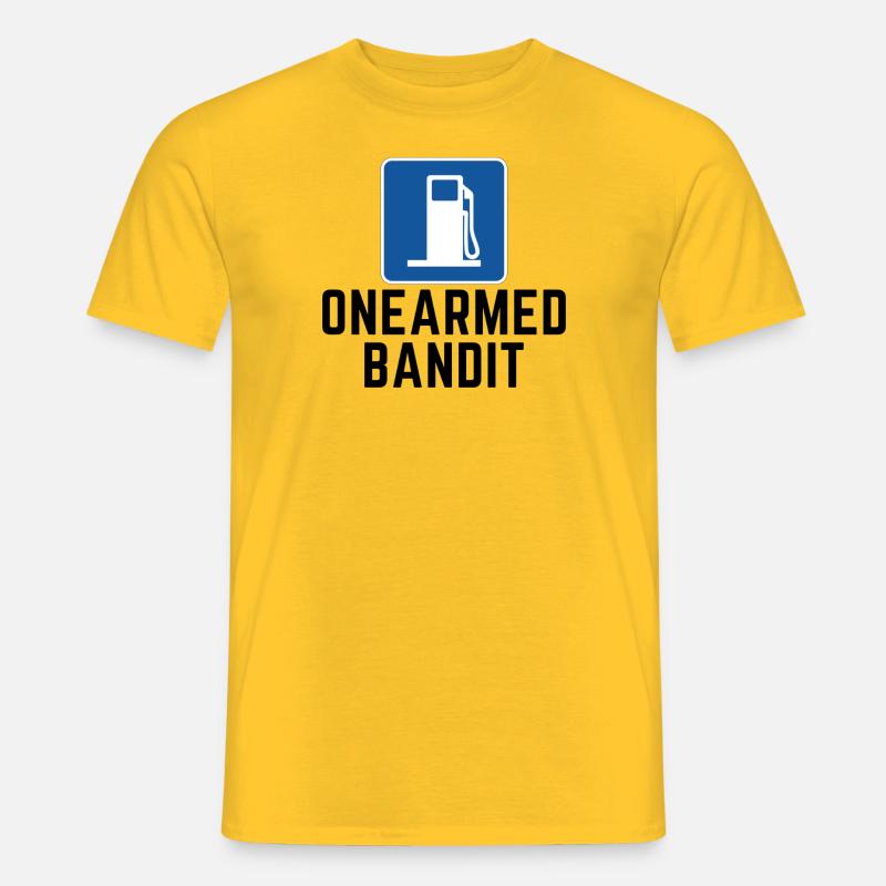 Einarmiger Bandit teure Spritpreise Zapfsäule - Männer T-Shirt - Gelb