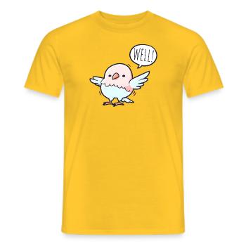 Der gelassene Vogel - Männer T-Shirt - Gelb - Vorne - AI Model Male 178 dark (178cm)