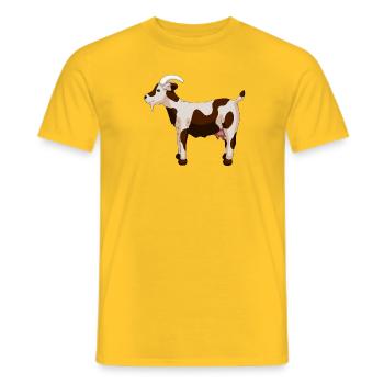 gefleckte Ziege - Männer T-Shirt - Gelb - Vorne - AI Model Male 178 dark (178cm)