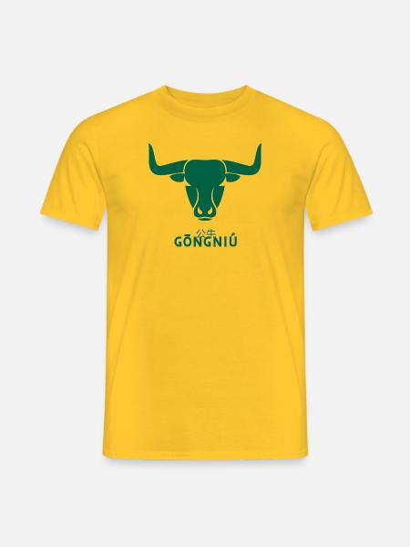 Stier-Sternzeichen-Logo-China-Schrift - Männer T-Shirt - Gelb