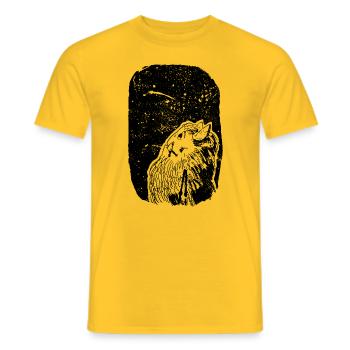 Rêveur sous les étoiles - T-shirt homme - jaune - Devant - AI Model Male 178 dark (178cm)