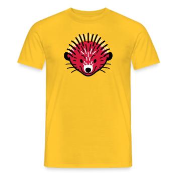 Waldfreunde Igel - Männer T-Shirt - Gelb - Vorne - AI Model Male 178 dark (178cm)