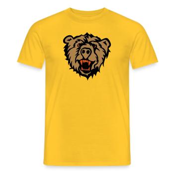 Bären - Männer T-Shirt - Gelb - Vorne - AI Model Male 178 dark (178cm)