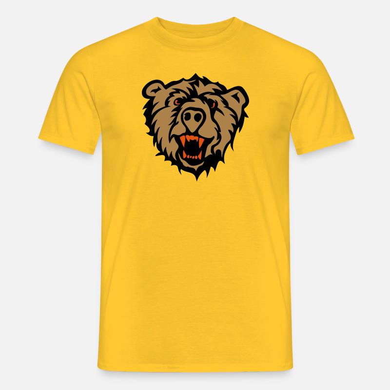 ours - T-shirt homme - jaune