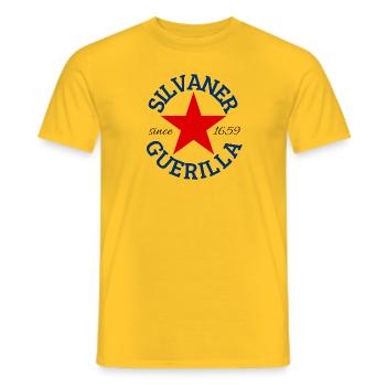 Silvaner Guerilla rund - Männer T-Shirt - Gelb - Vorne - AI Model Male 178 dark (178cm)