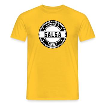 Salsa - Happiness & Energy - Men's T-Shirt - yellow - Front - AI Model Male 178 dark (178cm)