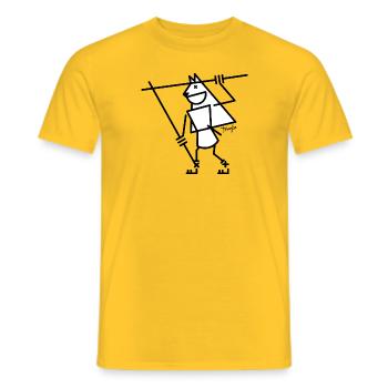 White Roman Velitis 02 - Men's T-Shirt - yellow - Front - AI Model Male 178 dark (178cm)
