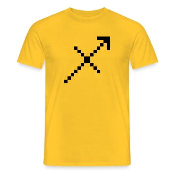 Sagittaire - T-shirt homme - jaune - Devant - AI Model Male 178 dark (178cm)
