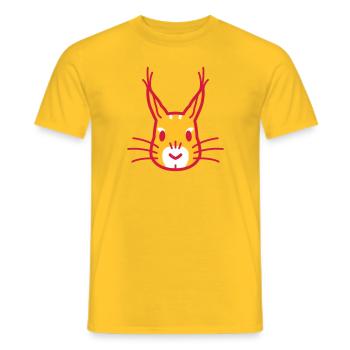 Waldfreunde Eichhörnchen - Männer T-Shirt - Gelb - Vorne - AI Model Male 178 dark (178cm)