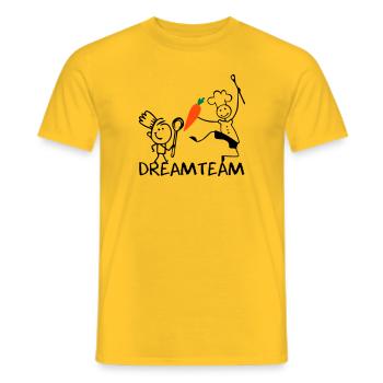 Dreamteam - Männer T-Shirt - Gelb - Vorne - AI Model Male 178 dark (178cm)