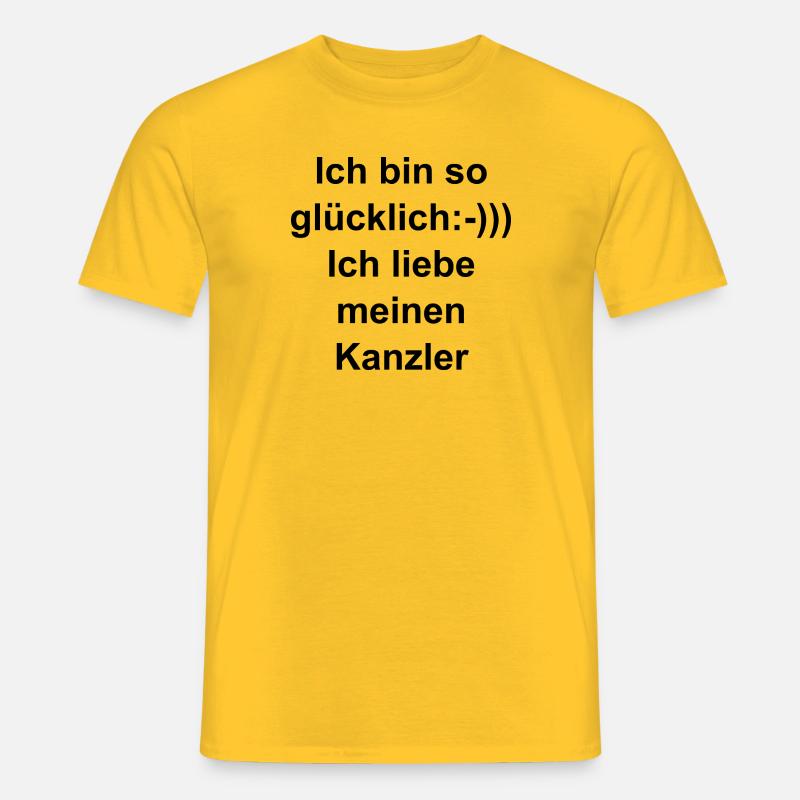Ich bin so Glücklich - Männer T-Shirt - Gelb