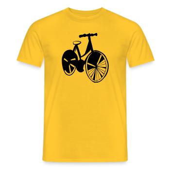 Fahrrad Gekritzel Fahrräder Radfahren Vektor 8 - Männer T-Shirt - Gelb - Vorne - AI Model Male 178 dark (178cm)