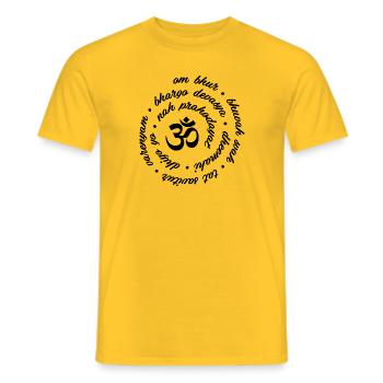 Hinduismus Om Mantra - Männer T-Shirt - Gelb - Vorne - AI Model Male 178 dark (178cm)