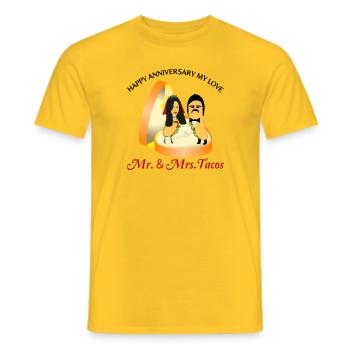 Taco - T-shirt homme - jaune - Devant - AI Model Male 178 dark (178cm)