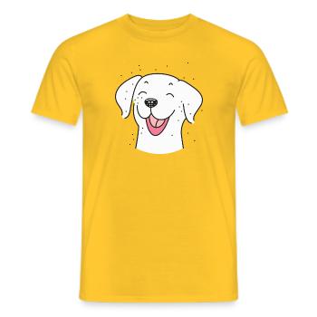 Sourire de chien - T-shirt homme - jaune - Devant - AI Model Male 178 dark (178cm)