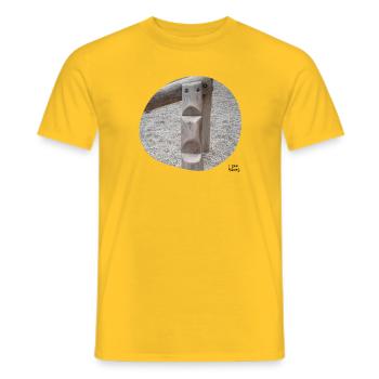 I see faces - I see faces '7 - Men's T-Shirt - yellow - Front - AI Model Male 178 dark (178cm)