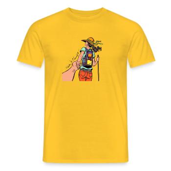 viens je t'emmène ... en rando - T-shirt homme - jaune - Devant - AI Model Male 178 dark (178cm)