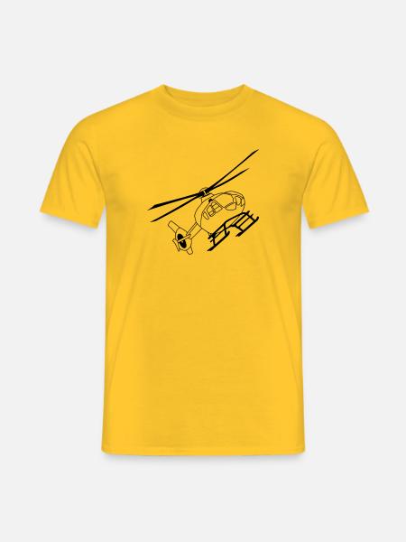Hubschrauber Helikopter Helicopter - Männer T-Shirt - Gelb