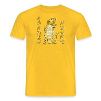 Pouvoir d’Agamen - T-shirt homme - jaune - Devant - AI Model Male 178 dark (178cm)
