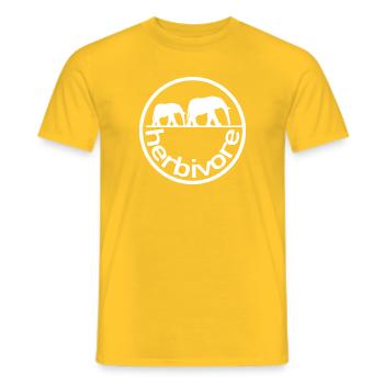Herbivore Elefant - Männer T-Shirt - Gelb - Vorne - AI Model Male 178 dark (178cm)