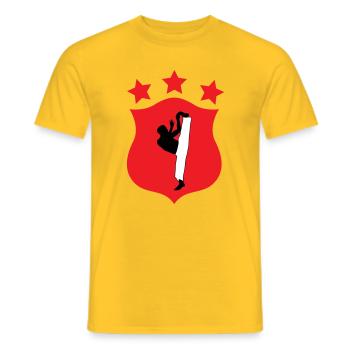 Capoeira – Kampf – Tanz - Männer T-Shirt - Gelb - Vorne - AI Model Male 178 dark (178cm)