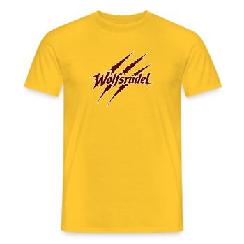 Wolfsnadel Krallenlogo  - Männer T-Shirt - Gelb - Vorne - AI Model Male 178 dark (178cm)