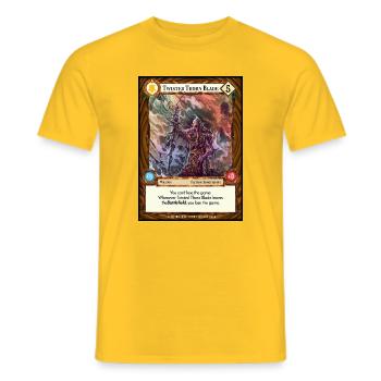 Twisted Thorn Blade - Men's T-Shirt - yellow - Front - AI Model Male 178 dark (178cm)