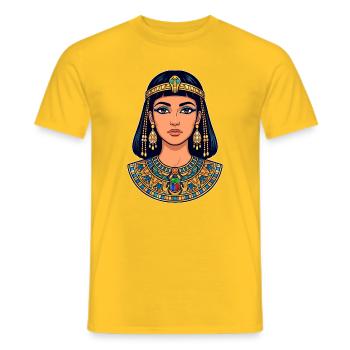 Cleopatra - Queen of Egypt - Men's T-Shirt - yellow - Front - AI Model Male 178 dark (178cm)