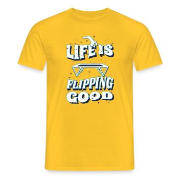  Motivation Trampolin Workout Trampolin-Sport - Männer T-Shirt - Gelb - Vorne - AI Model Male 178 dark (178cm)