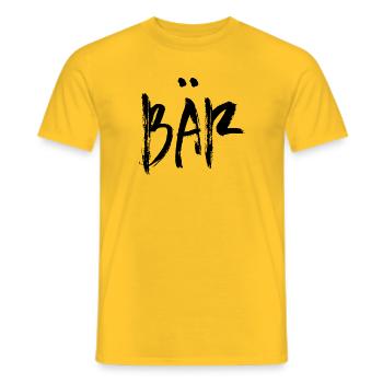 Bär - Männer T-Shirt - Gelb - Vorne - AI Model Male 178 dark (178cm)