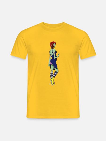 Zombie Lady - Männer T-Shirt - Gelb