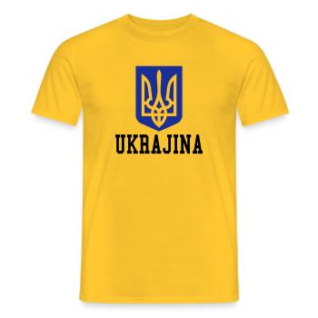 Ukraine - Männer T-Shirt - Gelb - Vorne - AI Model Male 178 dark (178cm)